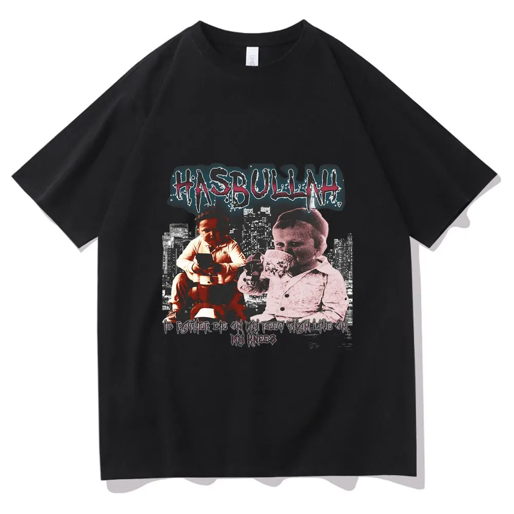 

Funny New Hasbulla Fighting Meme T-shirt Fan Gift Mini Khabib Blogger Tee Men Women Quality Graphics Print T Shirts Short Sleeve