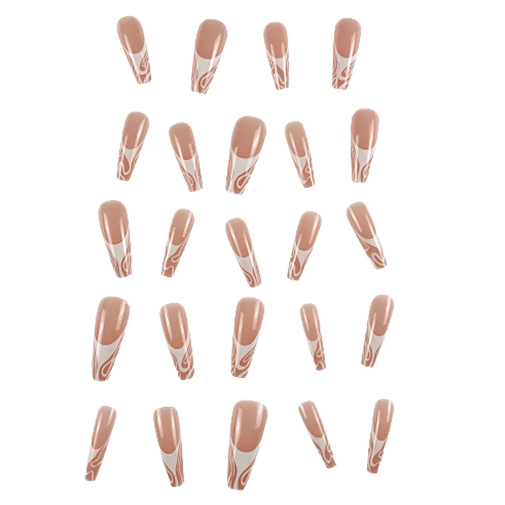 

Многоразовые Накладные ногти, водонепроницаемые и дышащие накладные ногти для вечеринки, путешествий, макияжа рук, 24 шт.