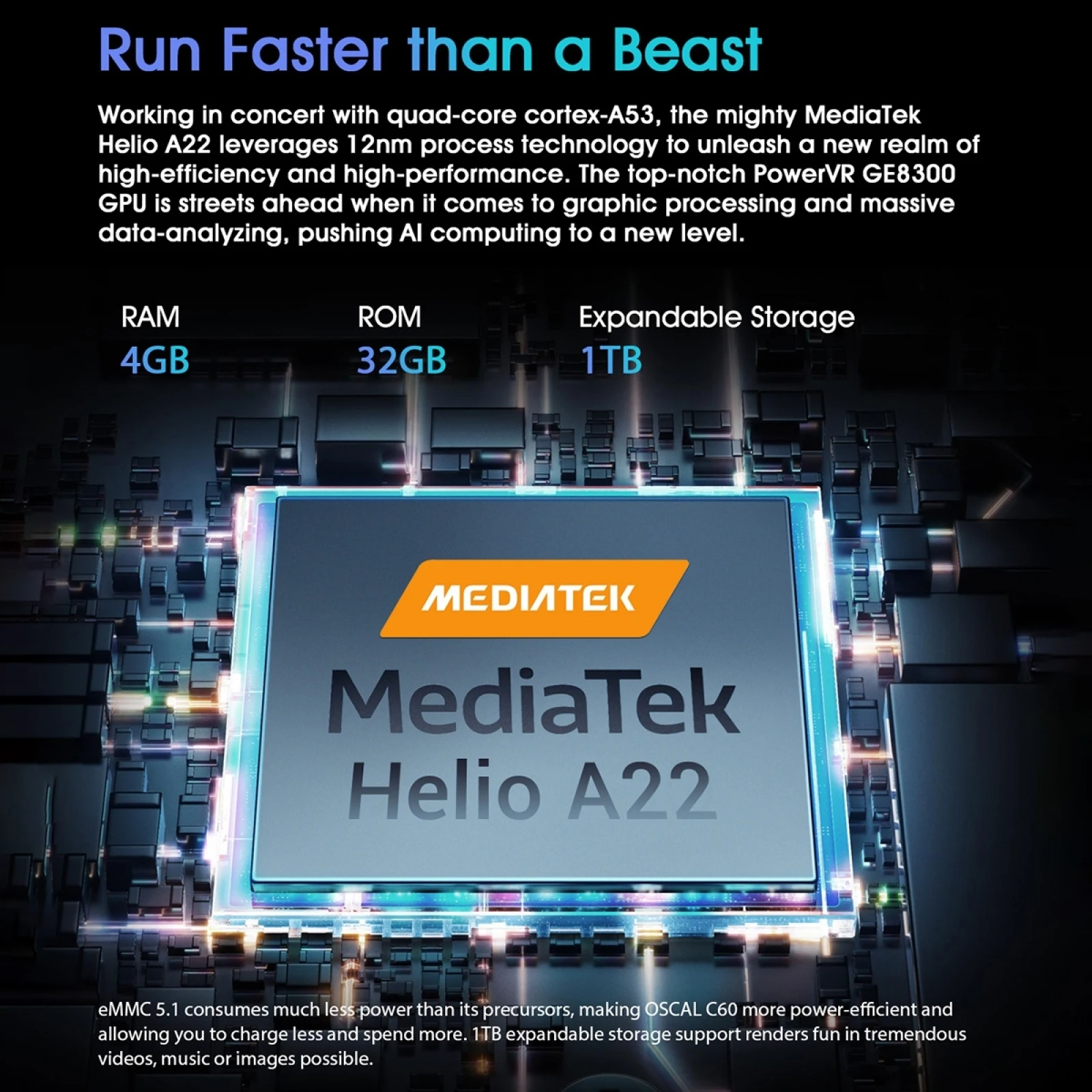 Cena BLACKVIEW OSCAL C60 Smartphone 4GB Pamięci RAM 32GB ROM Octa Core 6.528