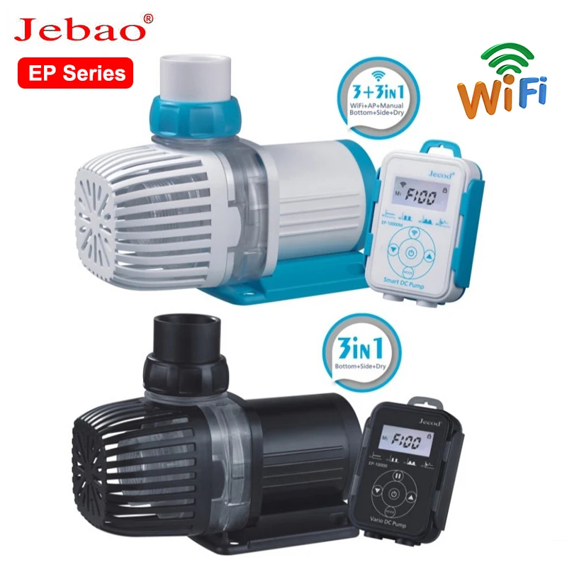 Фото Погружной водяной насос Jebao Jecod EP, ультратихий, 12 В постоянного тока, для фонтанов, фильтров, прудов, аквариумов, с нижним всасыванием №1