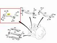 

M-769 for balance arm rear left lower (long rod) W204 0714 W205 14 C218. C218.