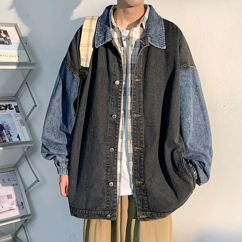 Куртки женские простые с отложным воротником в стиле пэчворк модная уличная