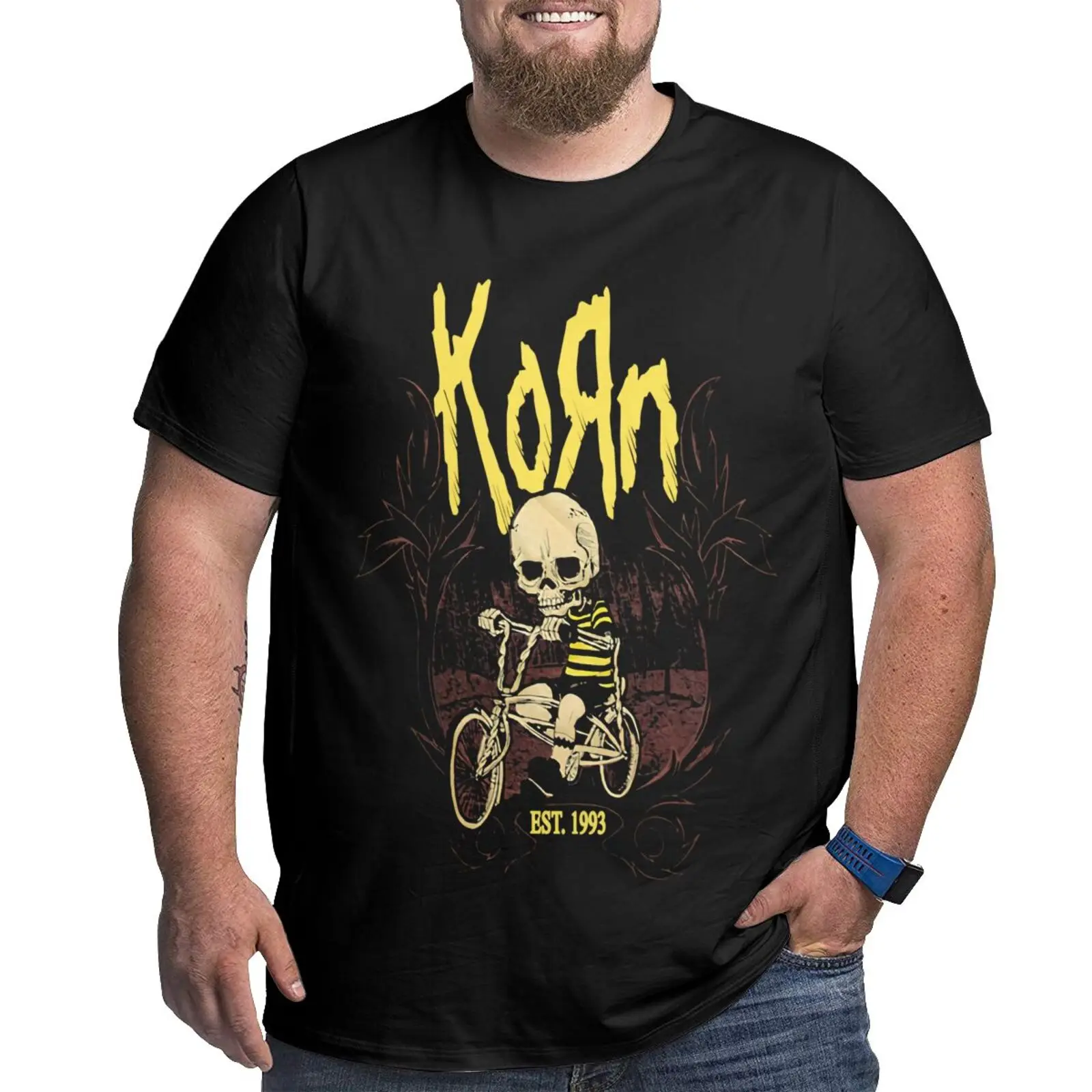 

Футболка Korn Nu оверсайз для мужчин и женщин, альтернативная металлическая рубашка, одежда в эстетике
