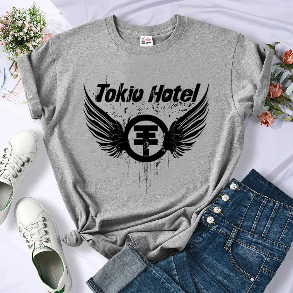 Футболка Music Tokio Hotel для женщин, забавная футболка с мемами в стиле 2000-х, летняя корейская мода, хараджуку, кавай, забавный дизайн (art.: 3920dcad07907) - 3920dcad07907