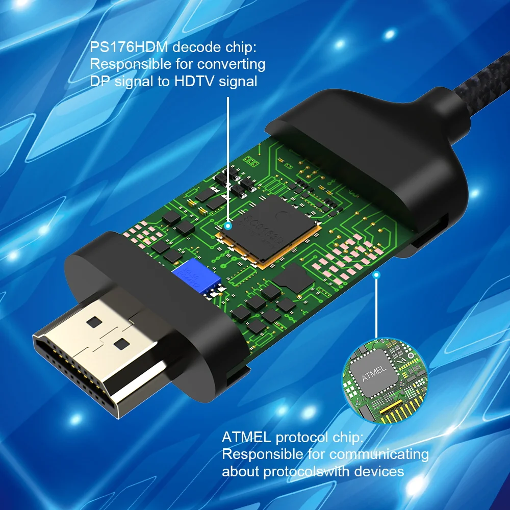 Кабель USB C-HDMI совместимый с 4K 60 Гц Type C HD Thunderbolt 3 конвертер MacBook Huawei Mate30 адаптер -