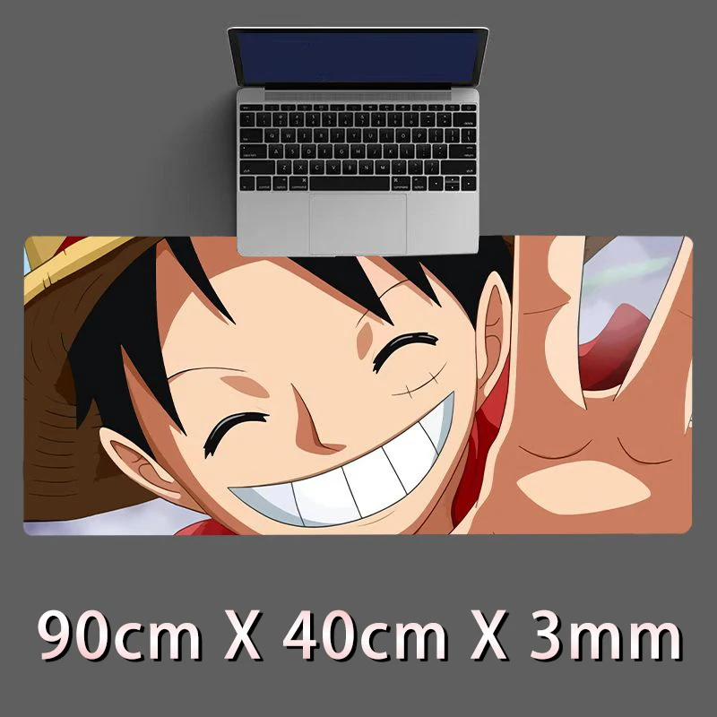 

90cm X 40cm X 3mm Eustass Kid Logo Monkey D. Luffy Roronoa Zoro Hot Anime Mouse Pad Stationery Upgrade Desk Office Accessories