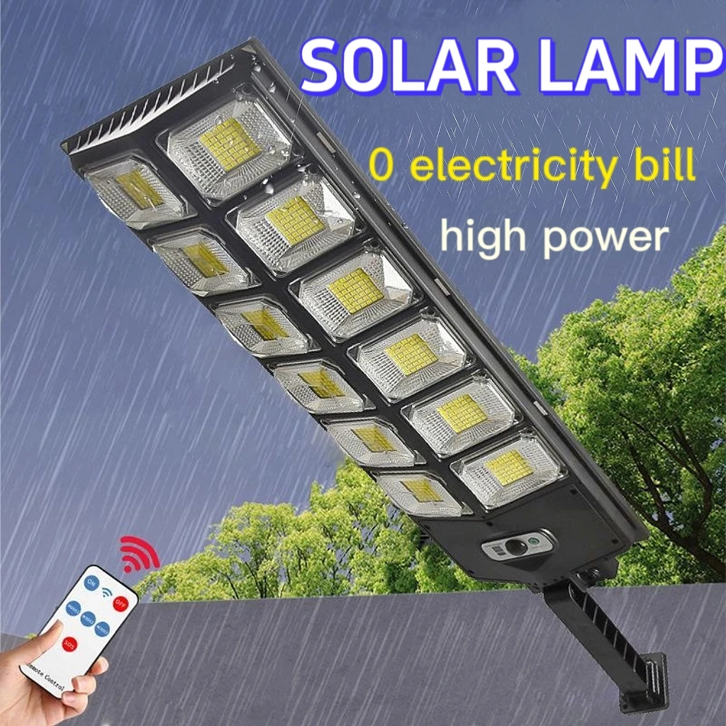 

High Power Solar LED Lights Outdoor Waterproof With Motion Sensor Solar Lamp 12000W Powerful 3 Modes Outdoor Garden Street Light