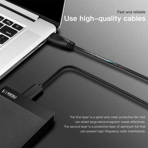 KESU HDD 2,5 "портативный внешний жесткий диск 1 ТБ/320 ГБ/500 ГБ/750 ГБ USB3.0 для хранения данных, совместимый с Mac Desktop/PC/PS4/Xbox/TV