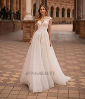 anna wedding dresses tulle floor length appliques robe de mari%c3%a9e formal wedding party customised