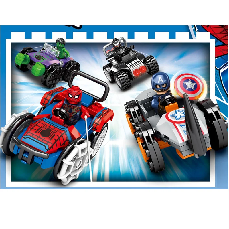 Супергерой Халк Капитан Америка Человек-паук Веном модель автомобиля