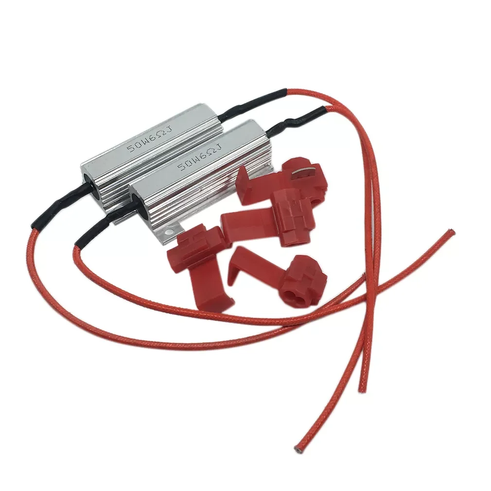 

New 4pcs Black Auto Error Free Load Resistor Warning Canceller Decoder Lamp Steering Lamp Fault Eliminator resistor Decoder 50W