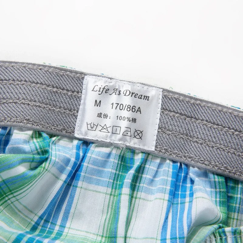 8Pcs/Lot Mens Panties Men Underwear Boxers Arrow Pants 100% Cotton Boxershorts Plus Size Comfort Loungewear Soft Plaid Shorts