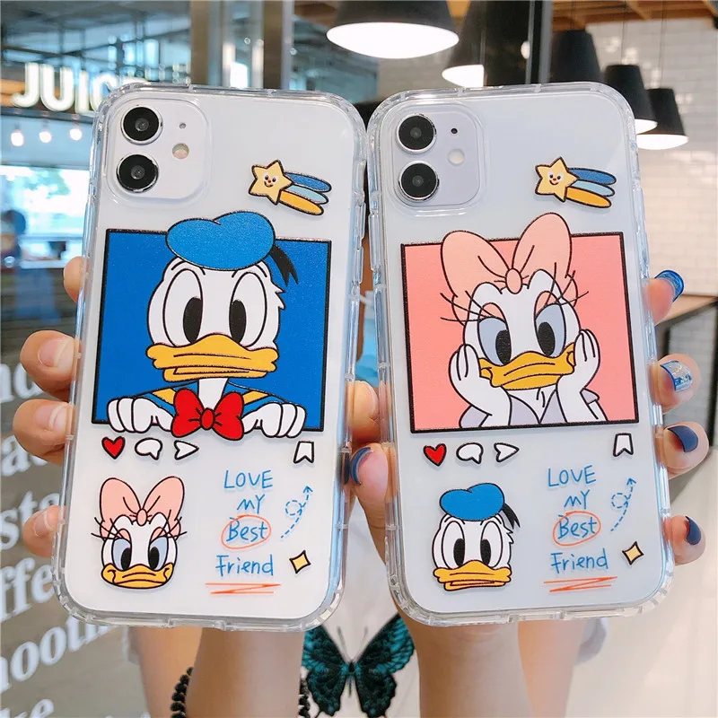 

Donald Duck suitable for iphone12Pro Max XR XS X Mini mobile phone case apple 13pro full package 8plus transparent XR soft case