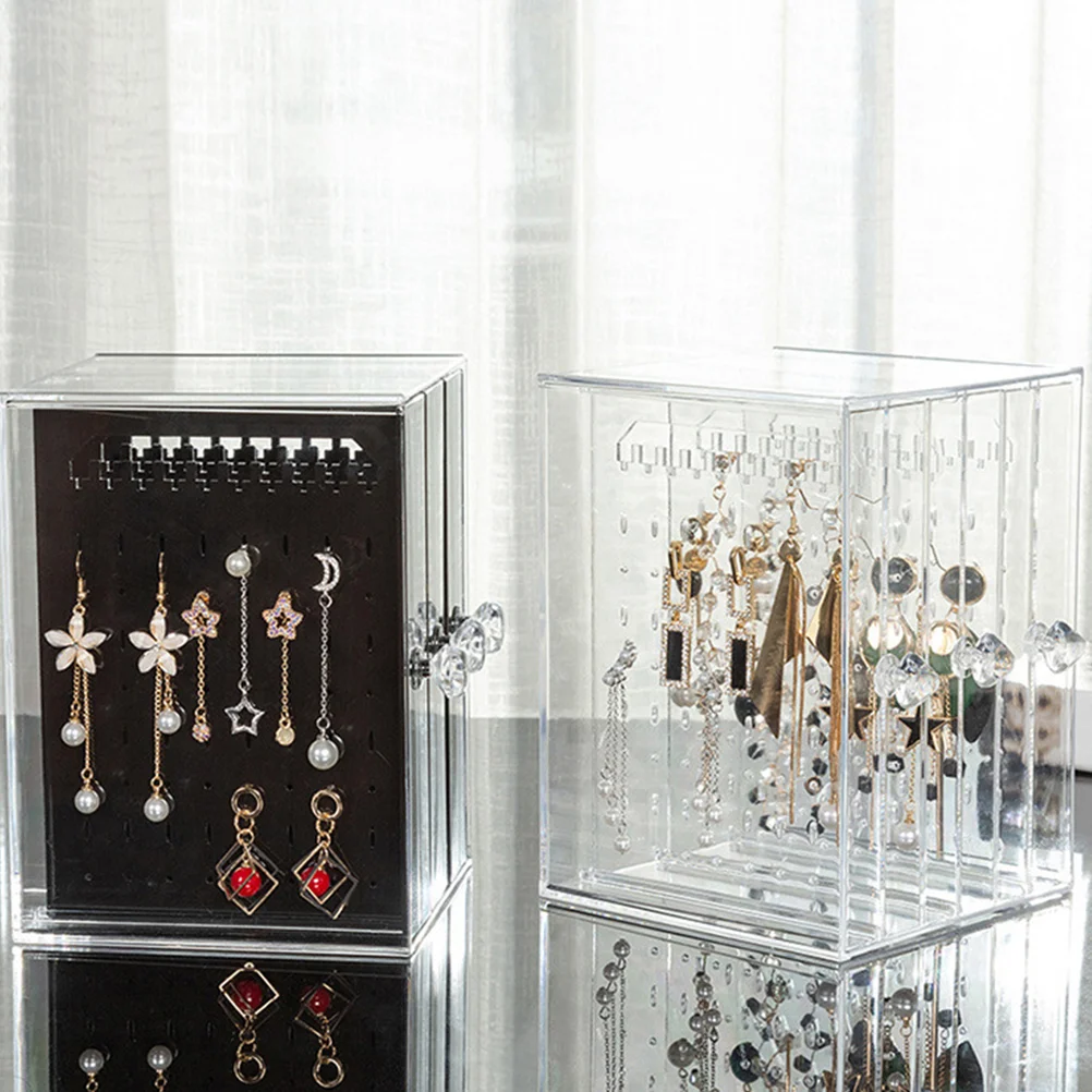 Display Stand Earring Organizer Transparent Container Case Holder for Dangler Decor
