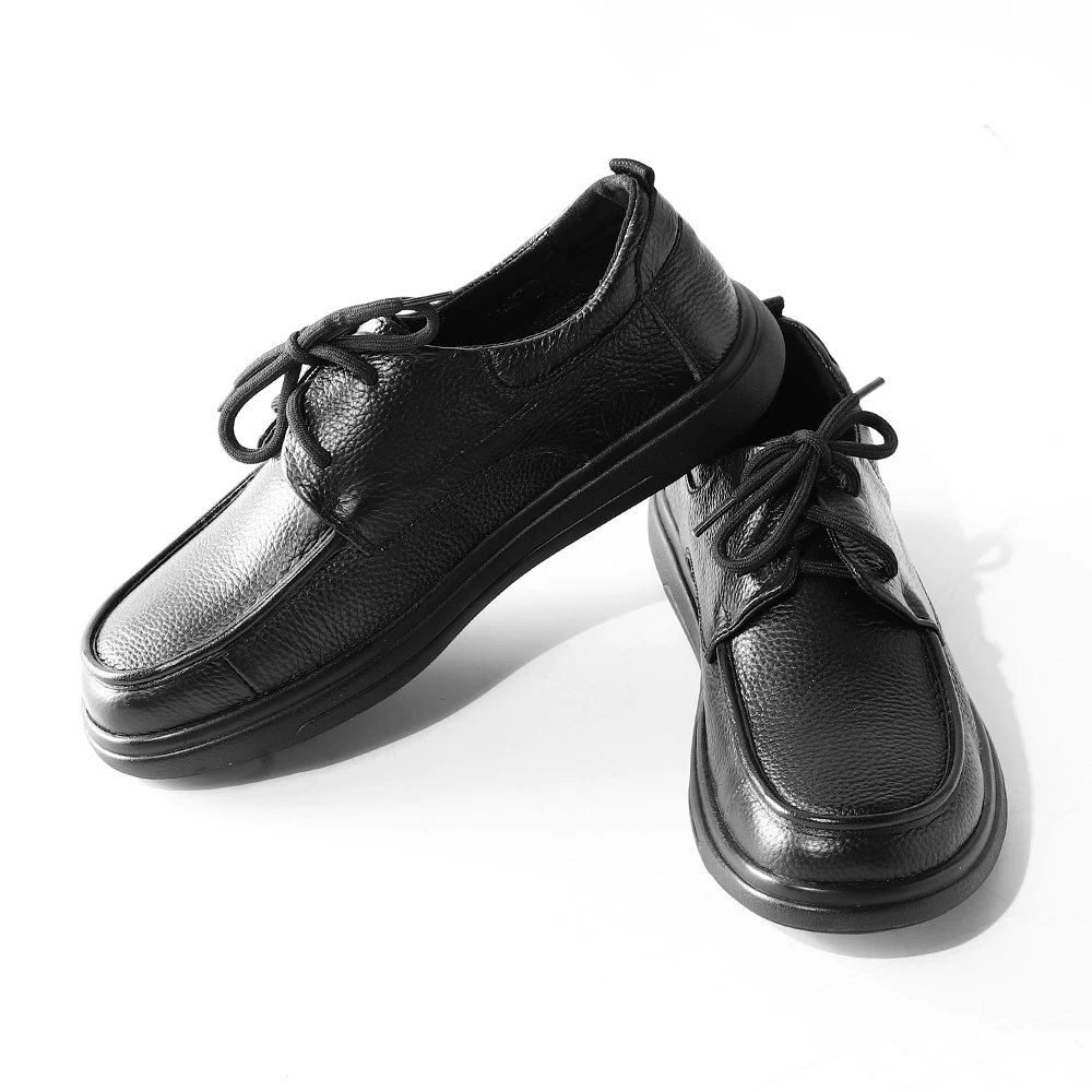 Верхний слой коровьей кожи! Высококачественная удобная черная кожаная