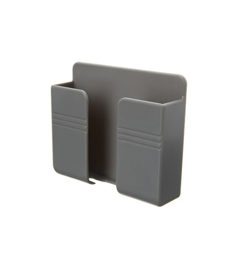

Wall Mounted Organizer Storage Box Remote Control Mounted Mobile Phone Plug Wall Holder Stand Container Rack