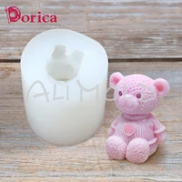 dorica 3d heart bear silicone aromatherapy wax candle mold diy soap mould cake decorating tools kitchen bakeware