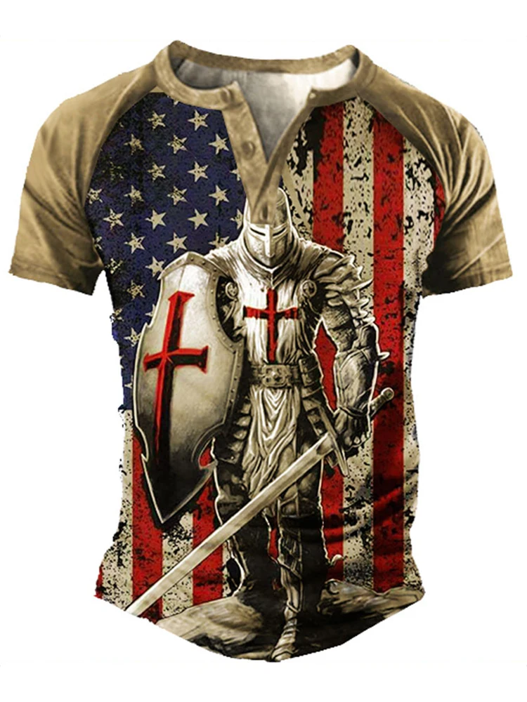 

2022 Summer Casual Short Sleeve O-Neck T-shirt Men Vintage Pattern Print Loose Pullover Tops New Fashion Mens Clothing Tee Shirt