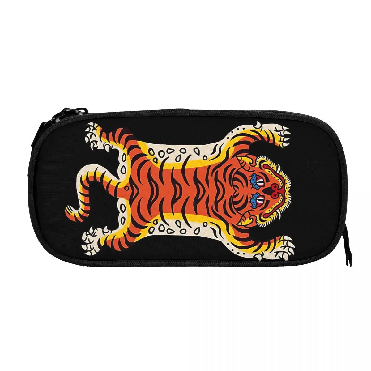 Tiger Rug Pen Box Student School Anime Zipper Pen Bag Child Stationery Bag pencase Gift