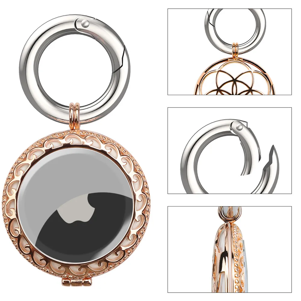 

For airtag case metal Beautiful jewelry With Keychain Anti-scratch Protective Case cute for Girls For Airtags Tracker cases