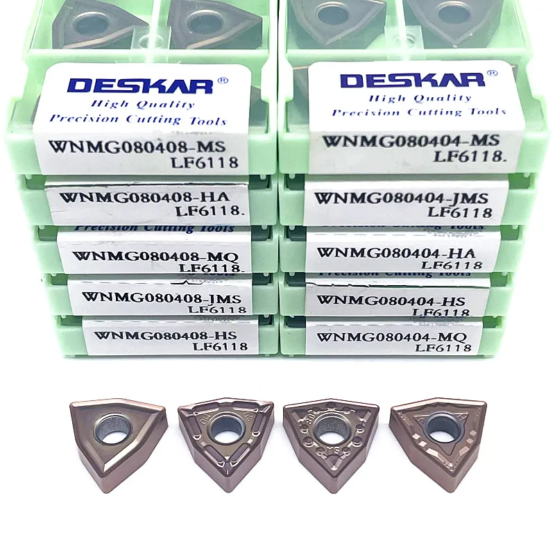 

WNMG080404 WNMG080408 MQ MA MM HS MS HA JMS LF6118 Твердосплавная токарная пластина с ЧПУ Внешние токарные инструменты Режущие пластины