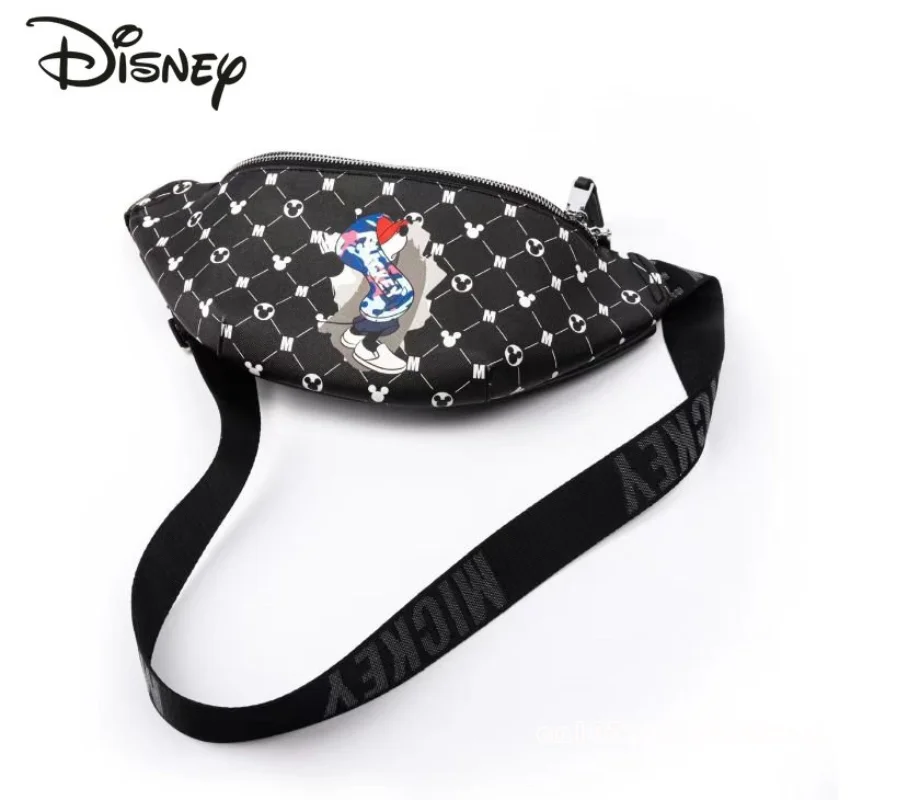 Disney Mickey Fashion Women's Chest Bag Fashion High Quality Crossbody Bag Casual Versatile Portable Sports Men's Waistpack