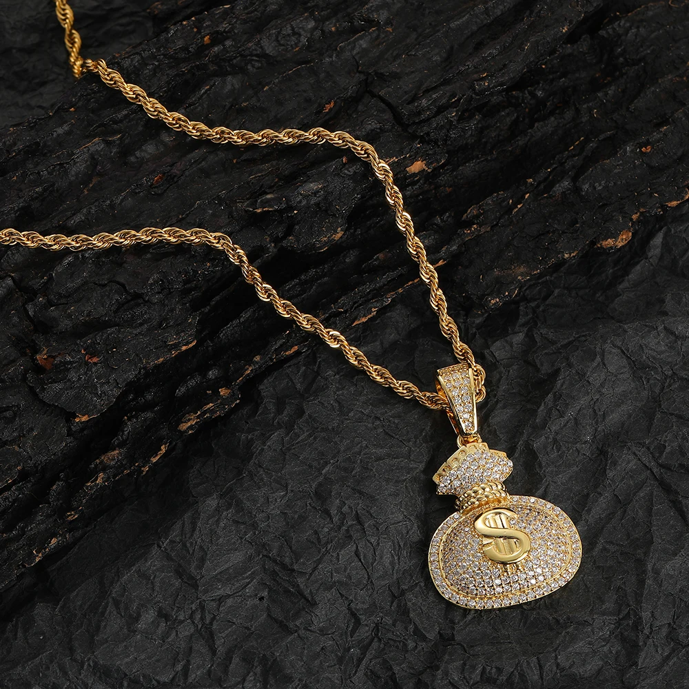 Цепочка EYIKA в стиле хип-хоп для мужчин Ювелирное Украшение со сверкающими