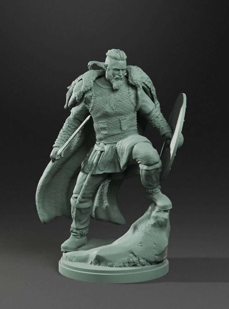 

1/24 75mm 1/18 100mm Resin Model Kits Viking Soldier Warrior Figure Sculpture Unpainted No Color RW-577