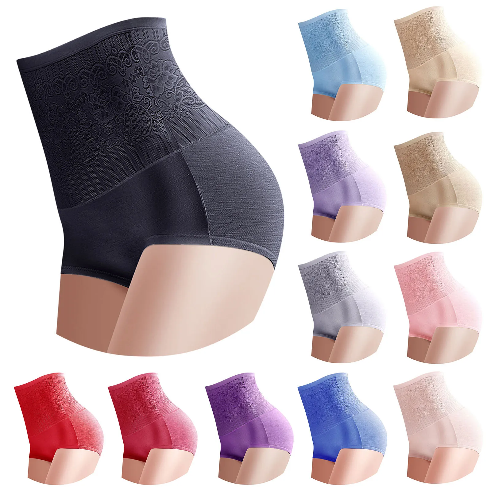 

High Waist Shapewear Panties Women Tummy Control Butt Lifter Body Shaper Panty Ladies Slim Waist Seamless Trainer Pants 2022
