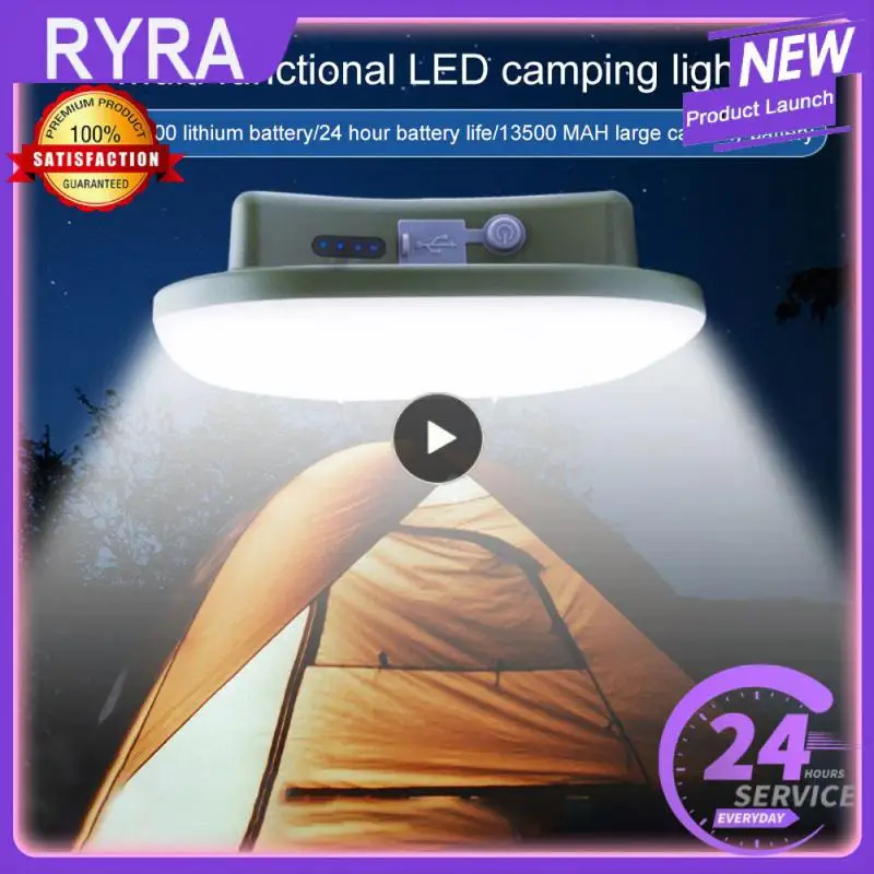 

Led Camping Strong Light Rechargeable Dimming Work Night Lamp Portable Emergency Bulb Flashlight Tent Light For Bbq Hiking