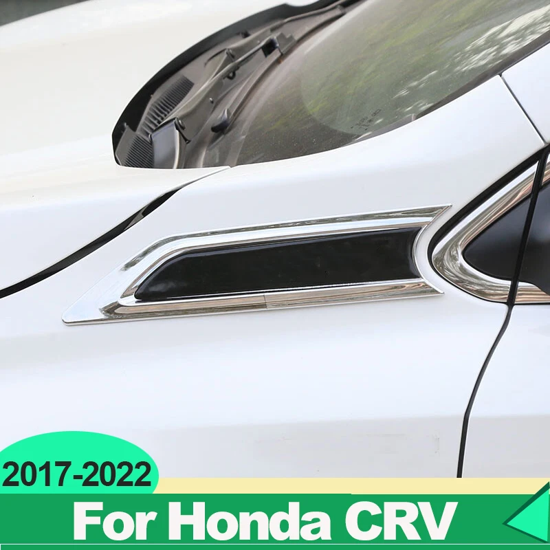 Фото Гибридный автомобильный лист из АБС-пластика для Honda CRV CR-V 2017 2018 2019 2020 2021 5th, украшение на Акулий гриль, Боковая Отделка, Полоска, наклейка №1