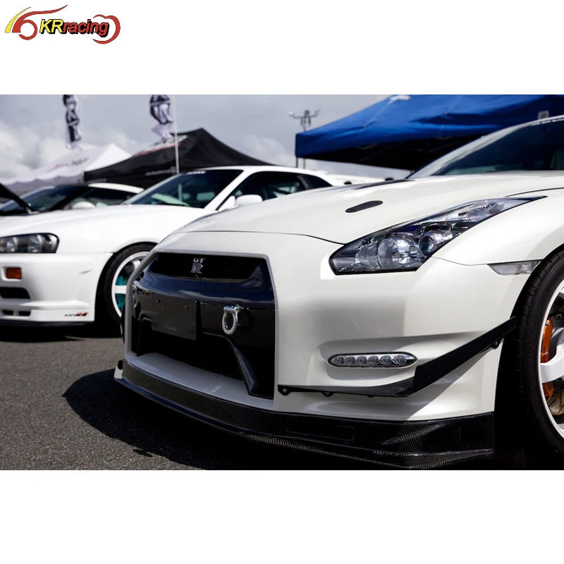 HKS KANSAI стиль углеродное волокно передний бампер для Nissan GTR R35 2008-2016