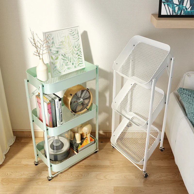 

Spice Rack Kitchen Islands Folding Organizer Storage Rolling Utility Cart Kitchen Islands Wheels Keuken Trolley Home Accessories