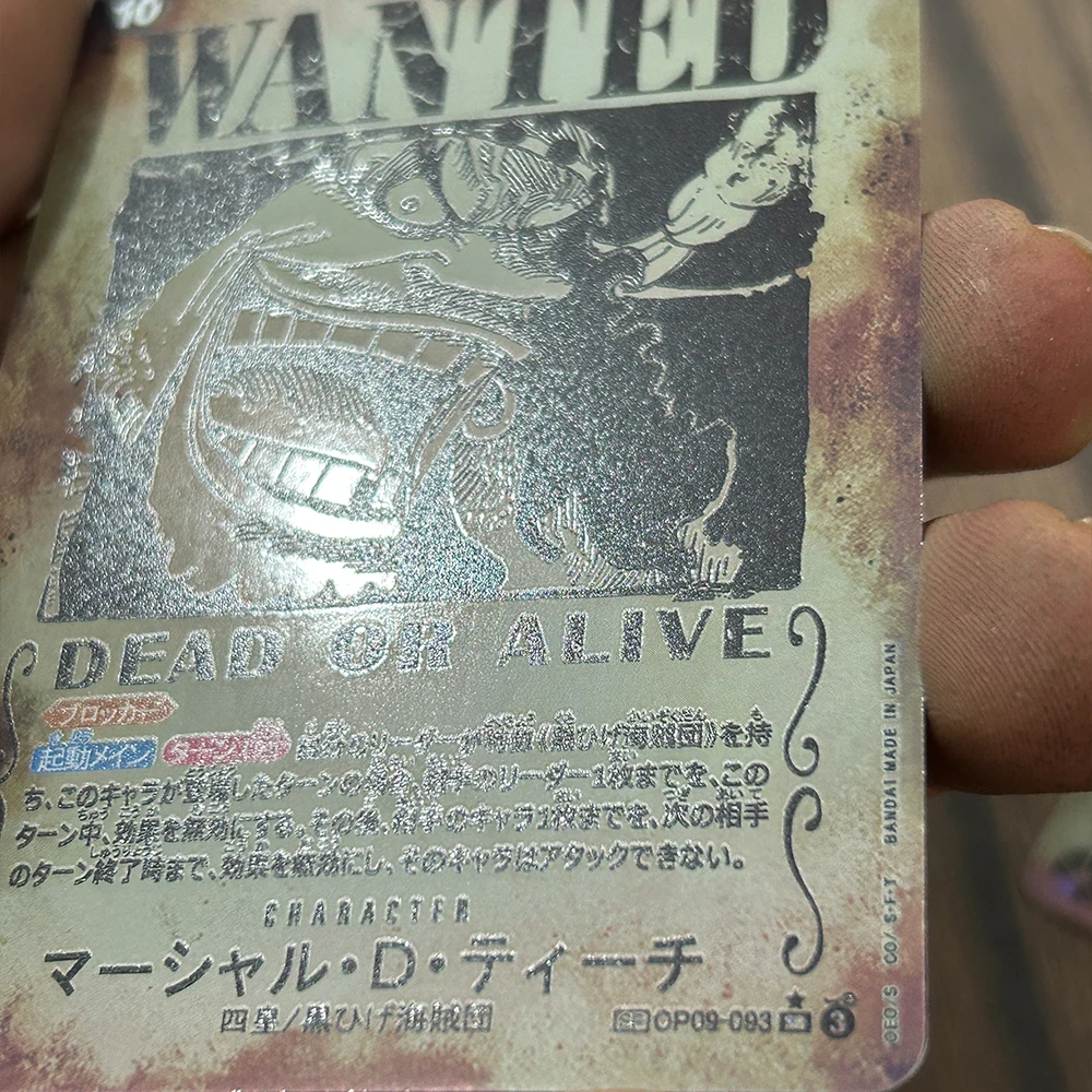 4 шт./компл. коллекционные карты аниме OPCG Wanted Monkey D.Luffy Shanks Marshall D обучающая багги