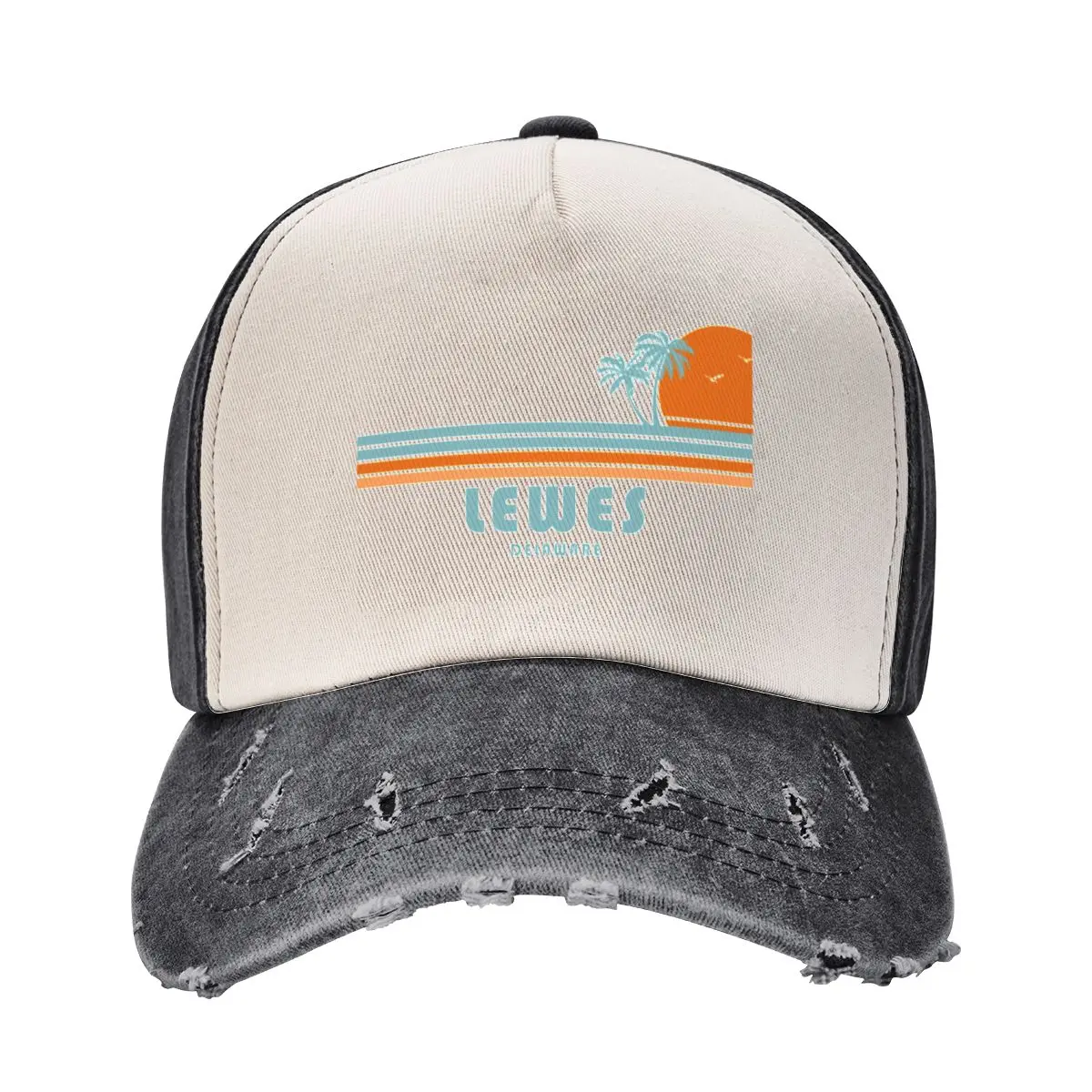 Lewes Delaware Sun Palm Trees Бейсбольная кепка модная джентльменская шляпа Роскошная