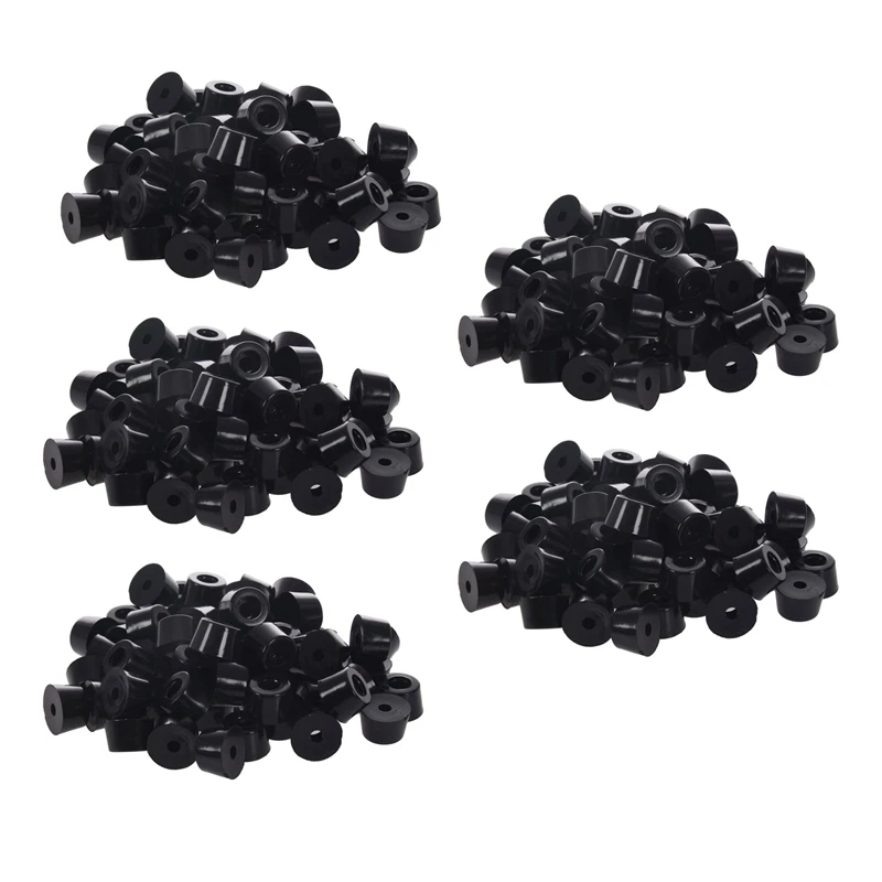 

300 Pcs Universal Tapered Black Rubber Feet Bumper Pad Washer 15Mmx10mm