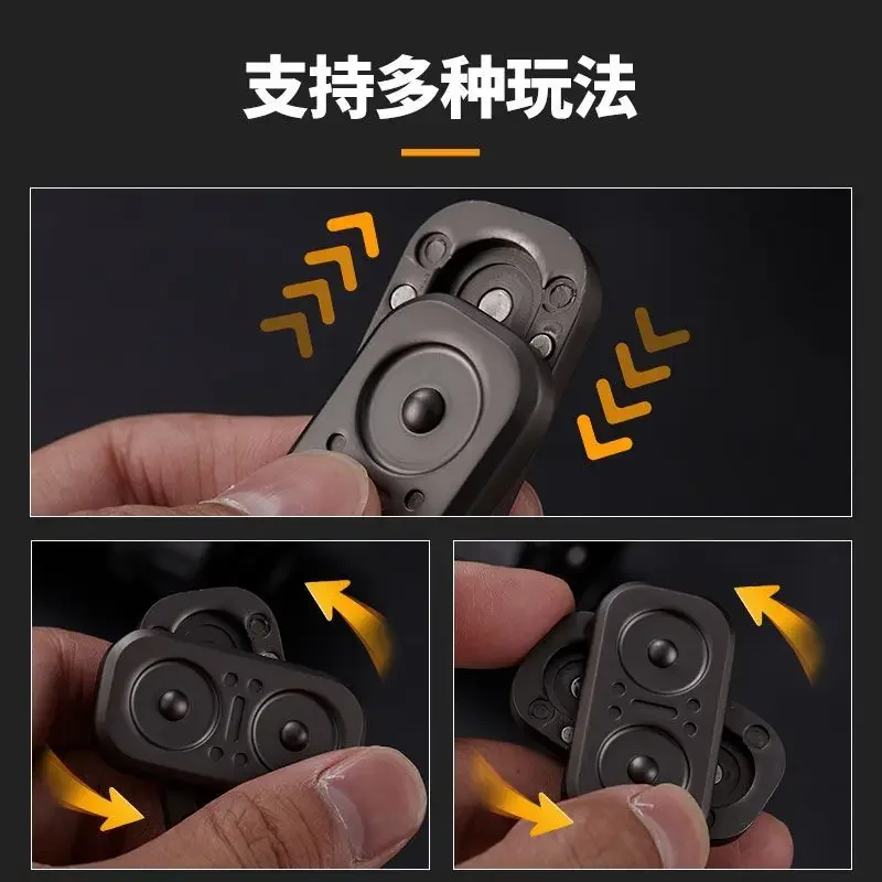 EDC Owl Fidget Slider Магнитный Металлический Push Spinner для взрослых Антистресс Снятие