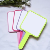 cosmetic compact rectangle hand hold mirror square handle makeup mirror handheld vanity mirror with handle for women