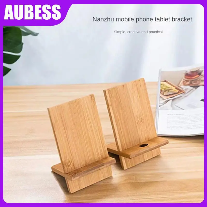 

Wooden Phone Stand Thickened Bamboo Lazy Support Convenient Creative Mobile Phone Holder Office Accessories Smartphone Mount