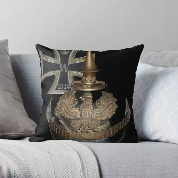 

German Wwi Icons 1914 Iron Cross And H Printing Throw Pillow Cover Waist Throw Wedding Bedroom Home Decor Pillows not include