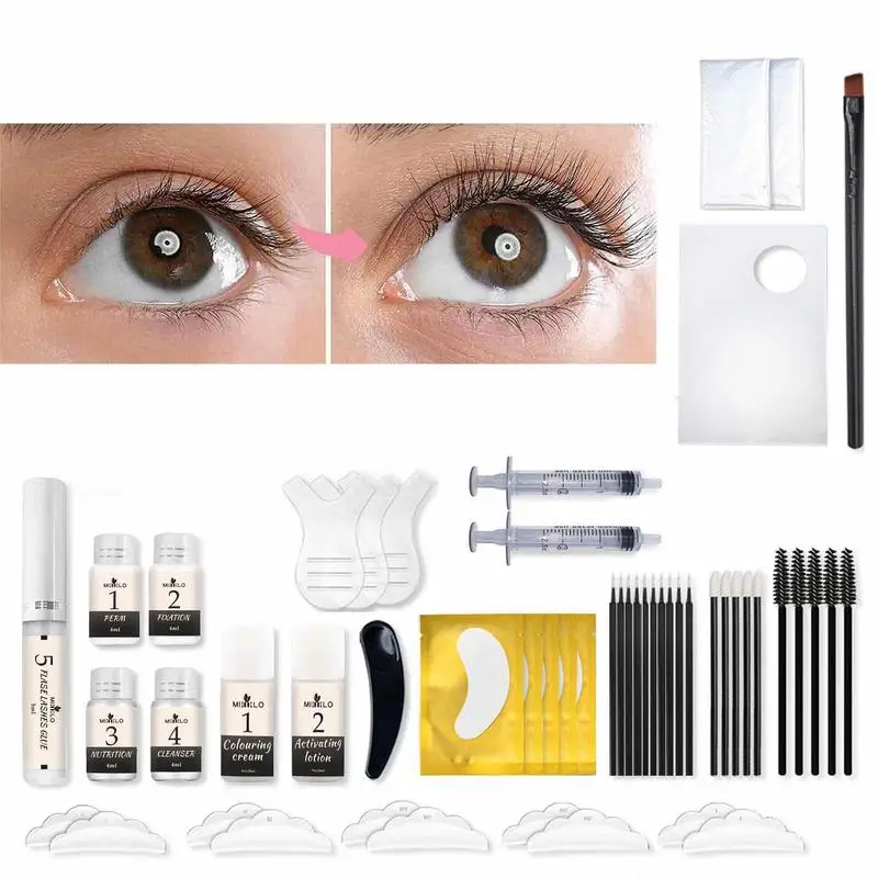 

Lash Lift Kit 4-in-1 DIY Perm For Lashes And Brows Professional Lift For Trendy Fuller Brow Look And Curled Lashes Long Lasting