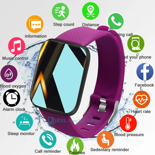 116 Smart Watch Women Men Smartwatch Fitness Tracker Music Control Sleep Monitor Watch Smart Clock For Android IOS Smart -Watch 1