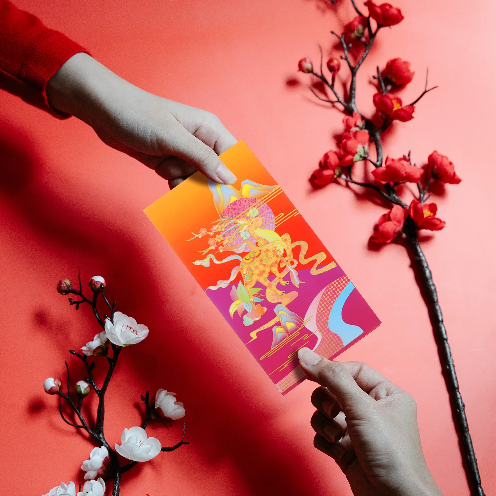 

6Pcs 2024 Red Packets Chinese Style Red Money Bag New Year Money Pockets for Money Bag