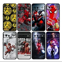 avengers heroes logo art shockproof cover for google pixel 7 6 pro 6a 5 5a 4 4a xl 5g black phone case shell soft cover coque