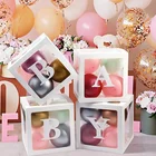 Прозрачные воздушные шары в виде букв Baby Shower, 30 см