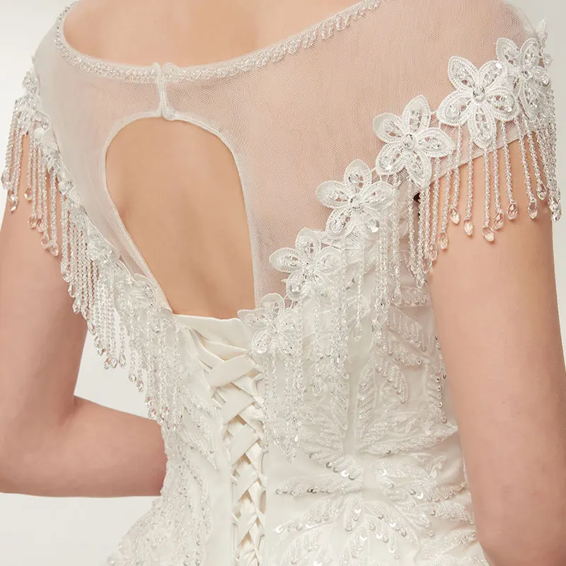 Идеальные свадебные платья трапециевидной формы для женщин кружевные с принтом