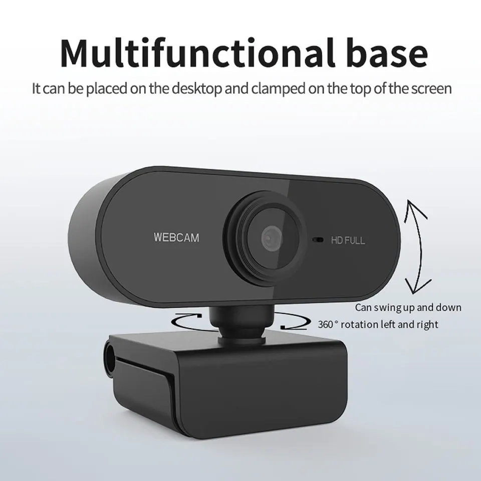 

2022 1080P Веб-камера для компьютера с микрофоном, вращающиеся камеры для прямой трансляции, видеозвонков, конференц-связи