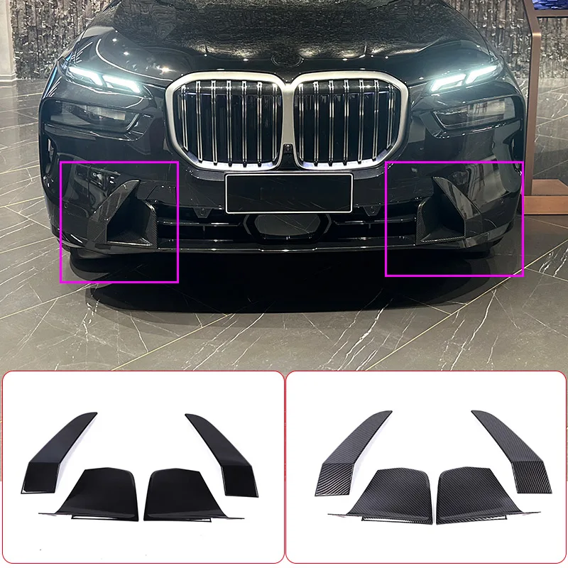 ABS углеродное волокно/черный для BMW X7 G07 2023 2024 передний бампер автомобиля