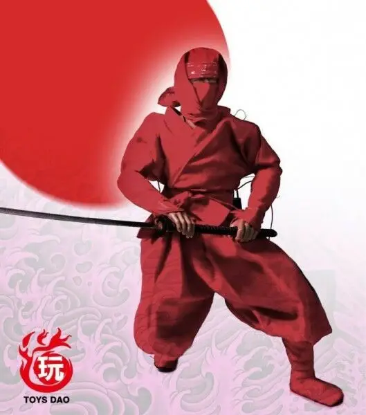 

1:6 Scale Red ninja Clothes set Model For 12" Male Figure Doll Toys
