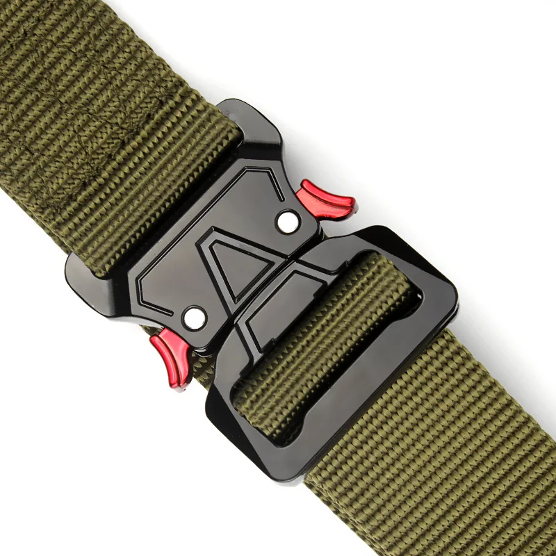 Quick Release Tactical Woven Belt High Quality Luxury Brand Design Leisure Men And Women Hiking Fishing Mountaineering Belt 2550